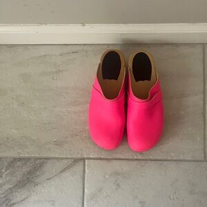 Swedish Hasbeens Pink Mules